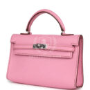 Hermes Micro Kelly 15 Bubblegum Epsom PHW