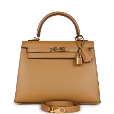 Hermes Kelly Sellier 25 Poussière Tadelakt GHW