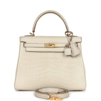 Hermes Kelly Retourne 25 Beton Matte Alligator GHW