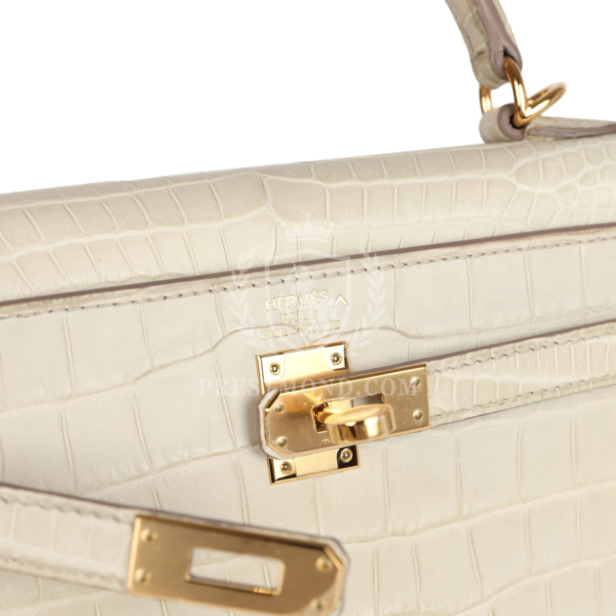 Hermes Kelly Retourne 25 Beton Matte Alligator GHW — изображение 7