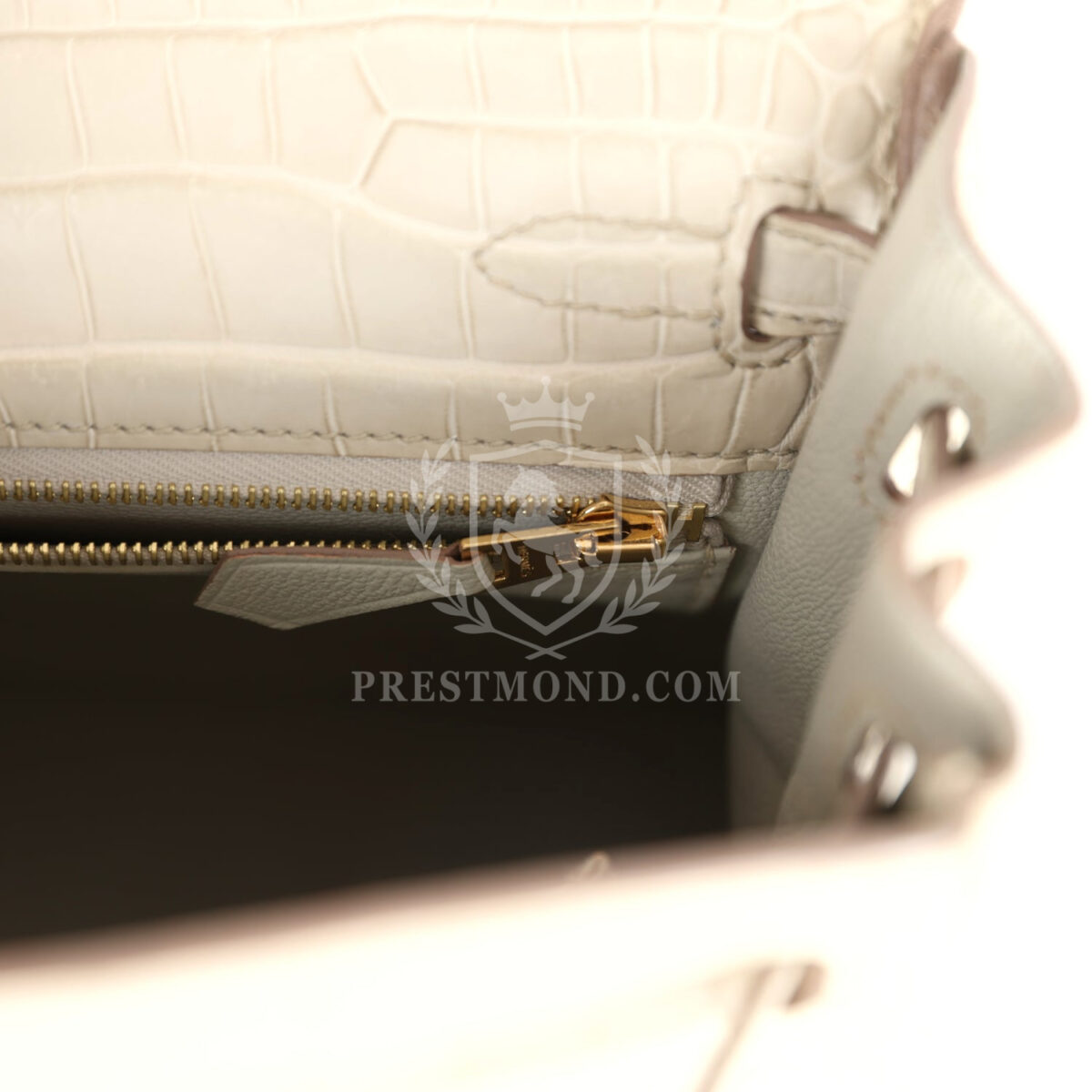 Hermes Kelly Retourne 25 Beton Matte Alligator GHW — изображение 9