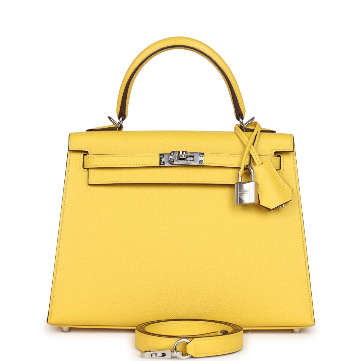 Hermes Kelly Sellier 25 Jaune De Naples Epsom PHW