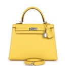 Hermes Kelly Sellier 25 Jaune De Naples Epsom PHW