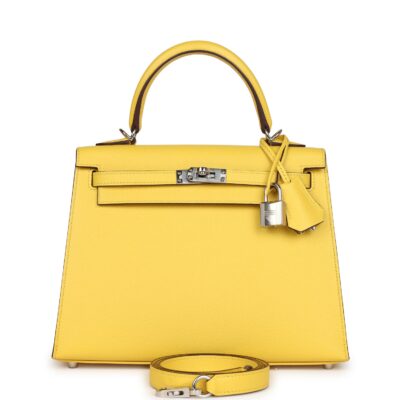 Hermes Kelly Sellier 25 Jaune De Naples Epsom PHW