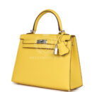 Hermes Kelly Sellier 25 Jaune De Naples Epsom PHW