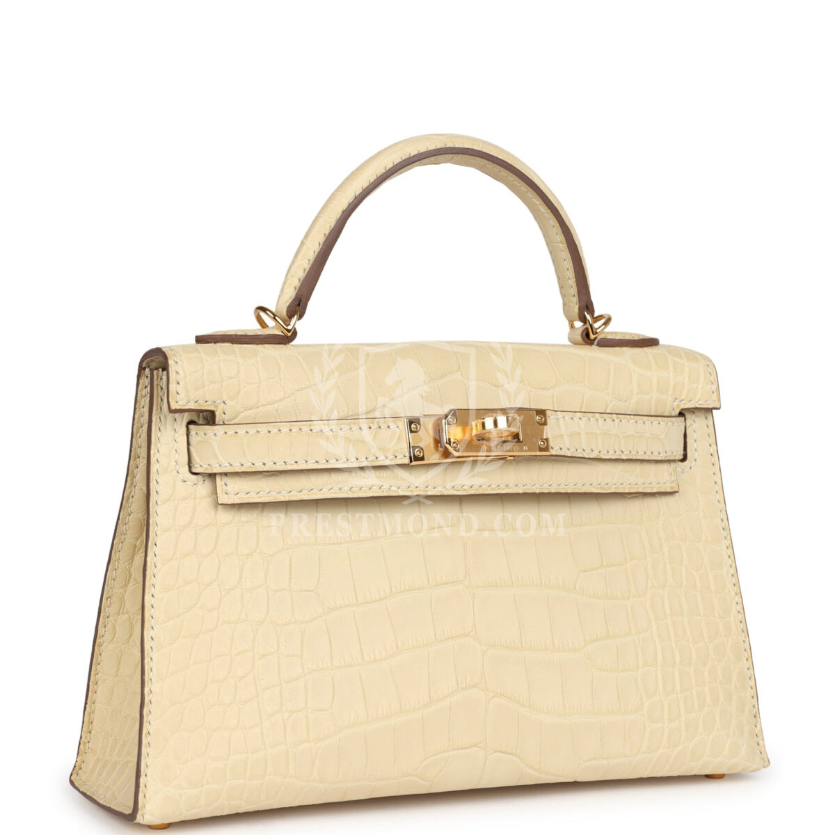 Hermes Kelly Sellier 20 Vanille Matte Alligator GHW — изображение 2
