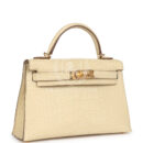 Hermes Kelly Sellier 20 Vanille Matte Alligator GHW