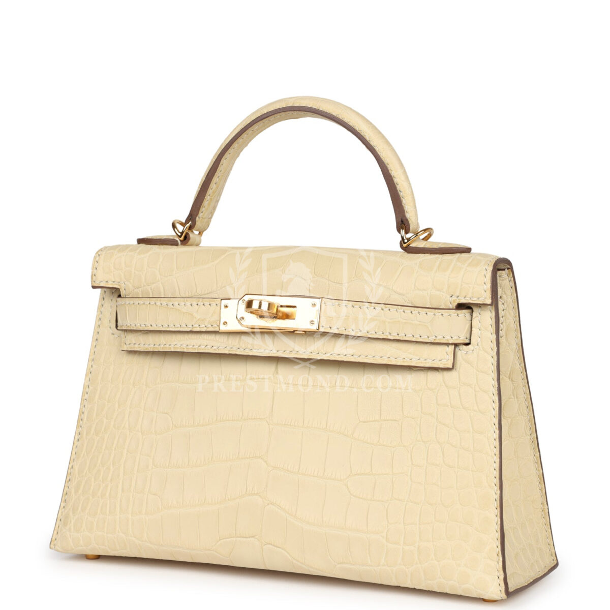 Hermes Kelly Sellier 20 Vanille Matte Alligator GHW — изображение 5