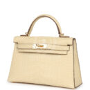 Hermes Kelly Sellier 20 Vanille Matte Alligator GHW