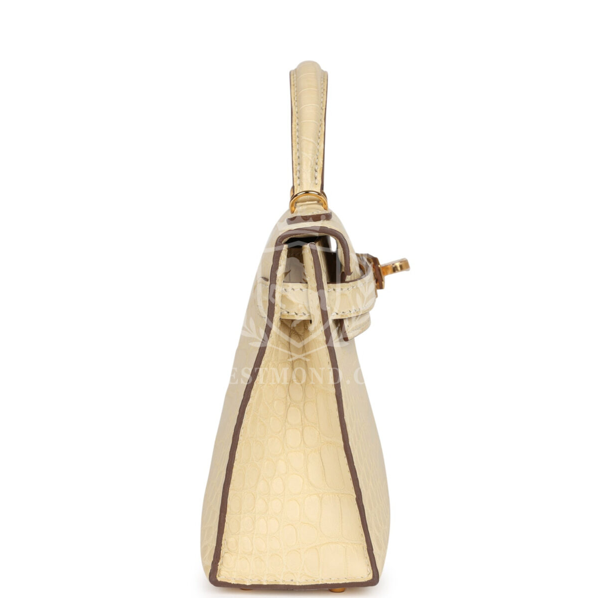 Hermes Kelly Sellier 20 Vanille Matte Alligator GHW — изображение 3