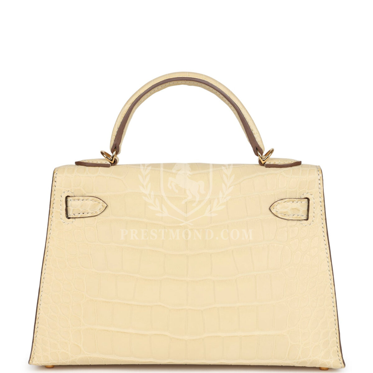 Hermes Kelly Sellier 20 Vanille Matte Alligator GHW — изображение 4