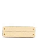 Hermes Kelly Sellier 20 Vanille Matte Alligator GHW