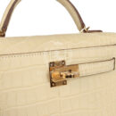 Hermes Kelly Sellier 20 Vanille Matte Alligator GHW