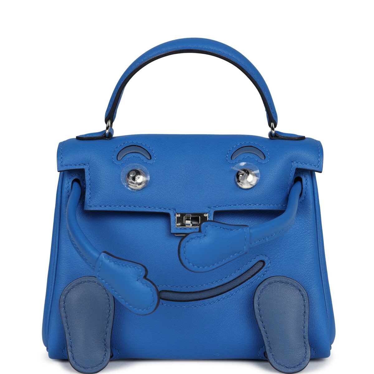 Hermes "Quelle Idolle" Kelly Doll Bleu Zellige and Bleu Agate Swift PHW