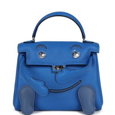 Hermes "Quelle Idolle" Kelly Doll Bleu Zellige and Bleu Agate Swift PHW