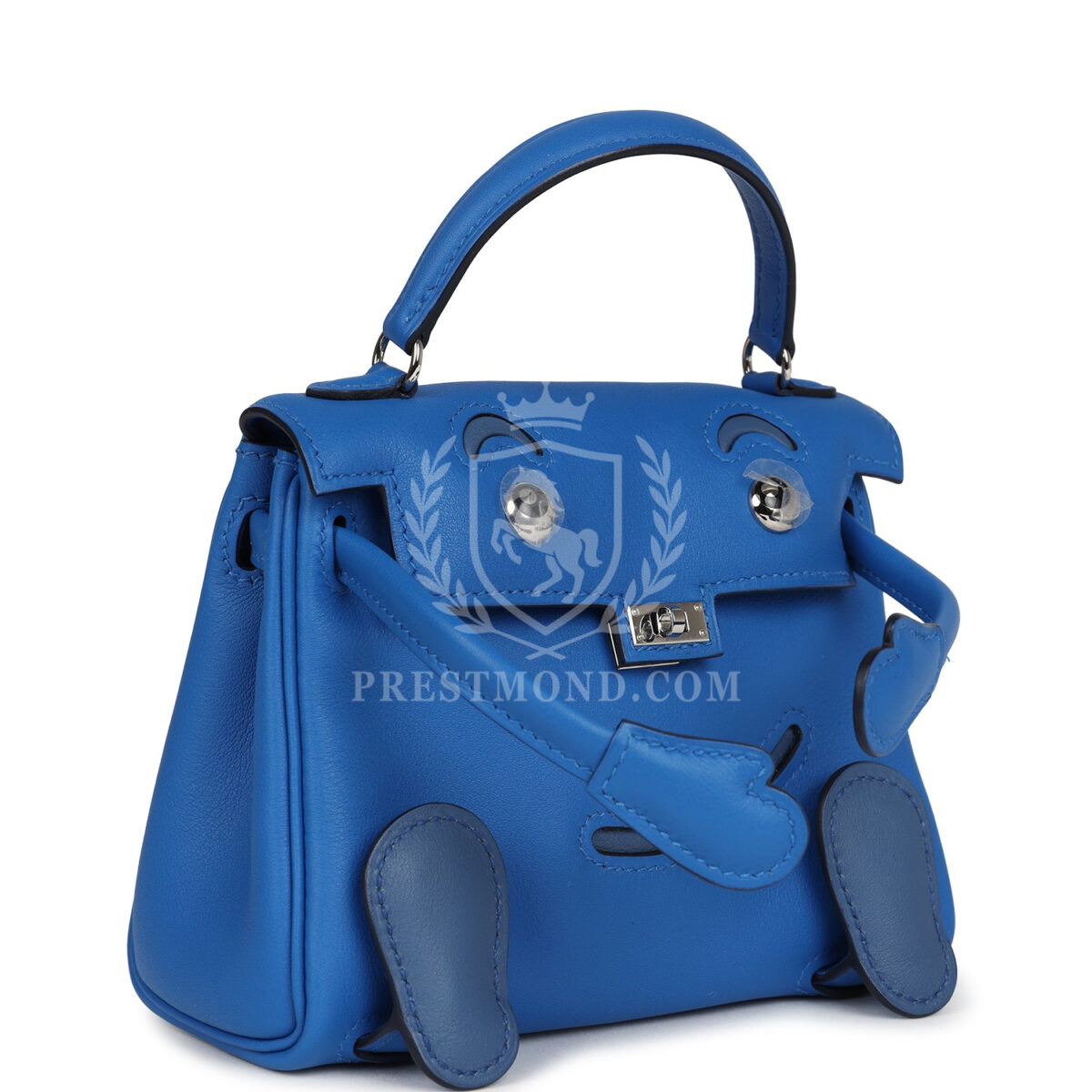 Hermes "Quelle Idolle" Kelly Doll Bleu Zellige and Bleu Agate Swift PHW — изображение 2