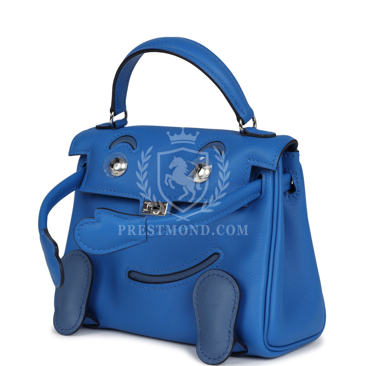 Hermes "Quelle Idolle" Kelly Doll Bleu Zellige and Bleu Agate Swift PHW — изображение 5