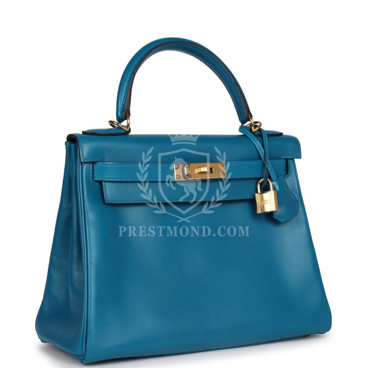 Hermes Kelly Retourne 28 Bleu Izmir Tadelakt GHW — изображение 2