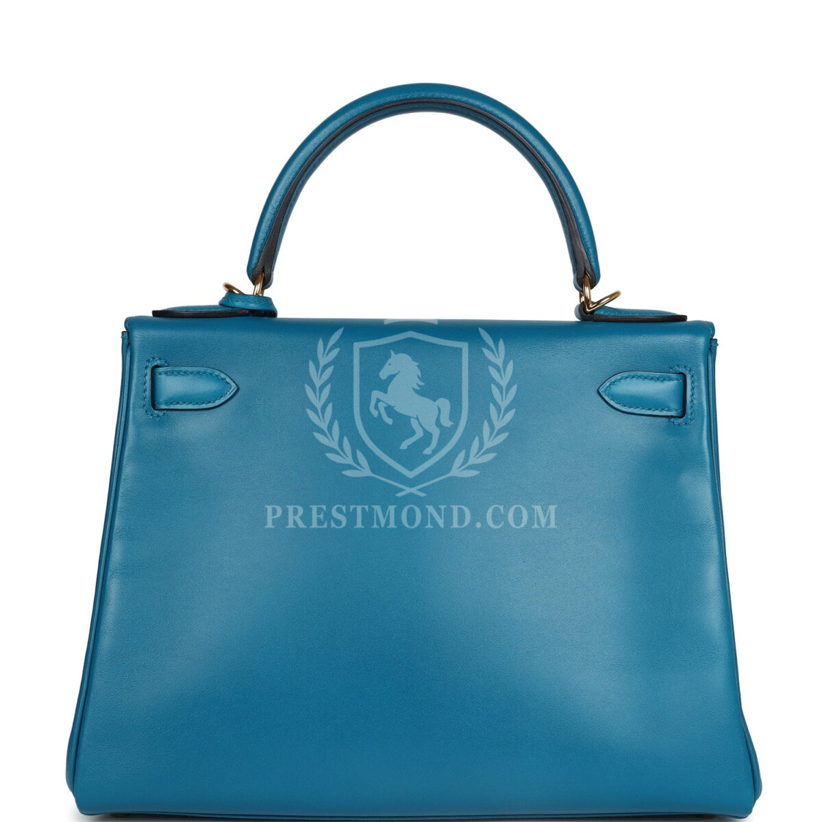 Hermes Kelly Retourne 28 Bleu Izmir Tadelakt GHW — изображение 4