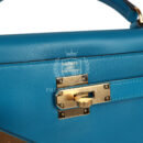 Hermes Kelly Retourne 28 Bleu Izmir Tadelakt GHW