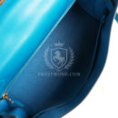 Hermes Kelly Retourne 28 Bleu Izmir Tadelakt GHW