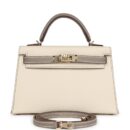Hermes Special Order (HSS) Kelly Sellier 20 Craie and Gris Asphalte Epsom PBHW