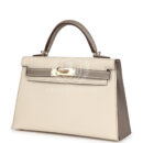 Hermes Special Order (HSS) Kelly Sellier 20 Craie and Gris Asphalte Epsom PBHW