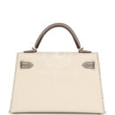 Hermes Special Order (HSS) Kelly Sellier 20 Craie and Gris Asphalte Epsom PBHW