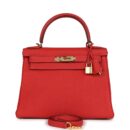 Hermes Kelly Retourne 28 Geranium Togo GHW