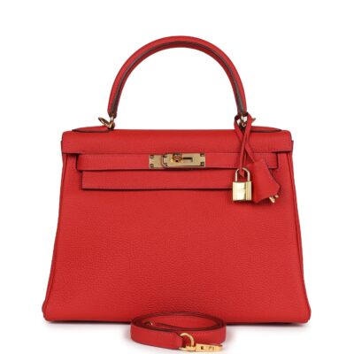 Hermes Kelly Retourne 28 Geranium Togo GHW