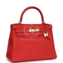 Hermes Kelly Retourne 28 Geranium Togo GHW