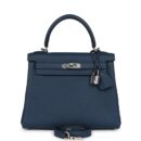 Hermes Kelly Retourne 25 Bleu De Prusse Togo PHW