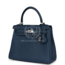 Hermes Kelly Retourne 25 Bleu De Prusse Togo PHW