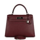 Hermes "Miss You" Kelly Sellier 28 Rouge H Monsieur PHW