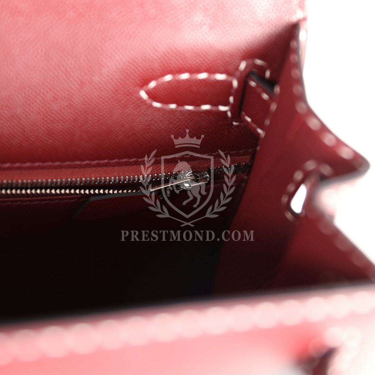 Hermes "Miss You" Kelly Sellier 28 Rouge H Monsieur PHW — изображение 9