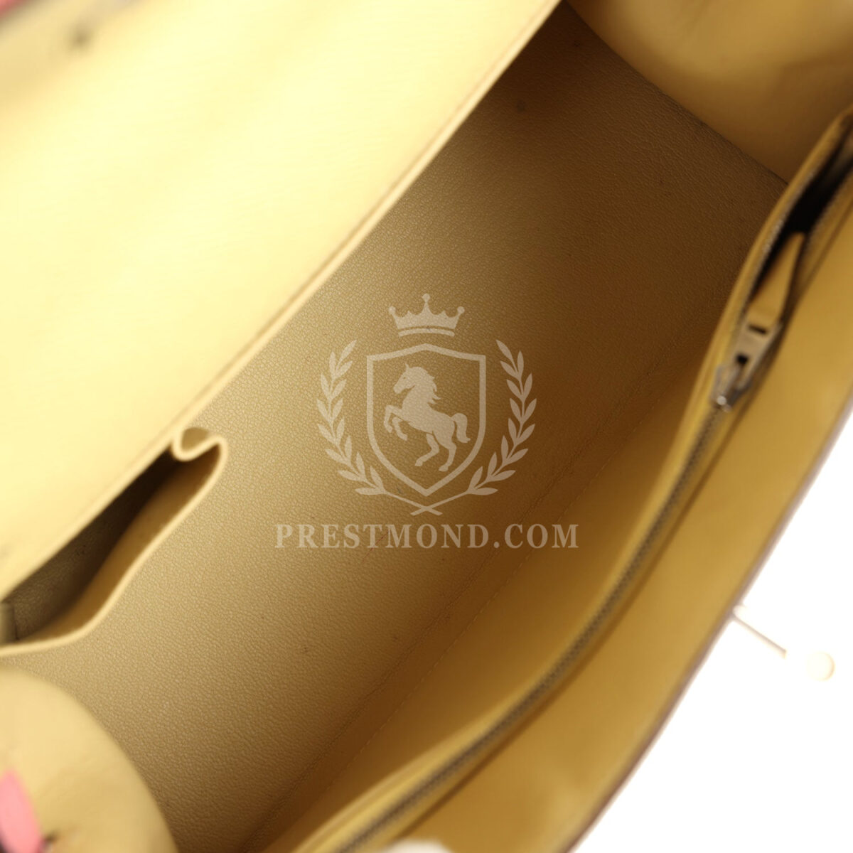 Hermes Special Order (HSS) Kelly Sellier 28 Rose Confetti and Jaune Poussin Epsom PHW — изображение 8