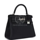 Hermes Kelly Retourne 28 Black Togo PHW