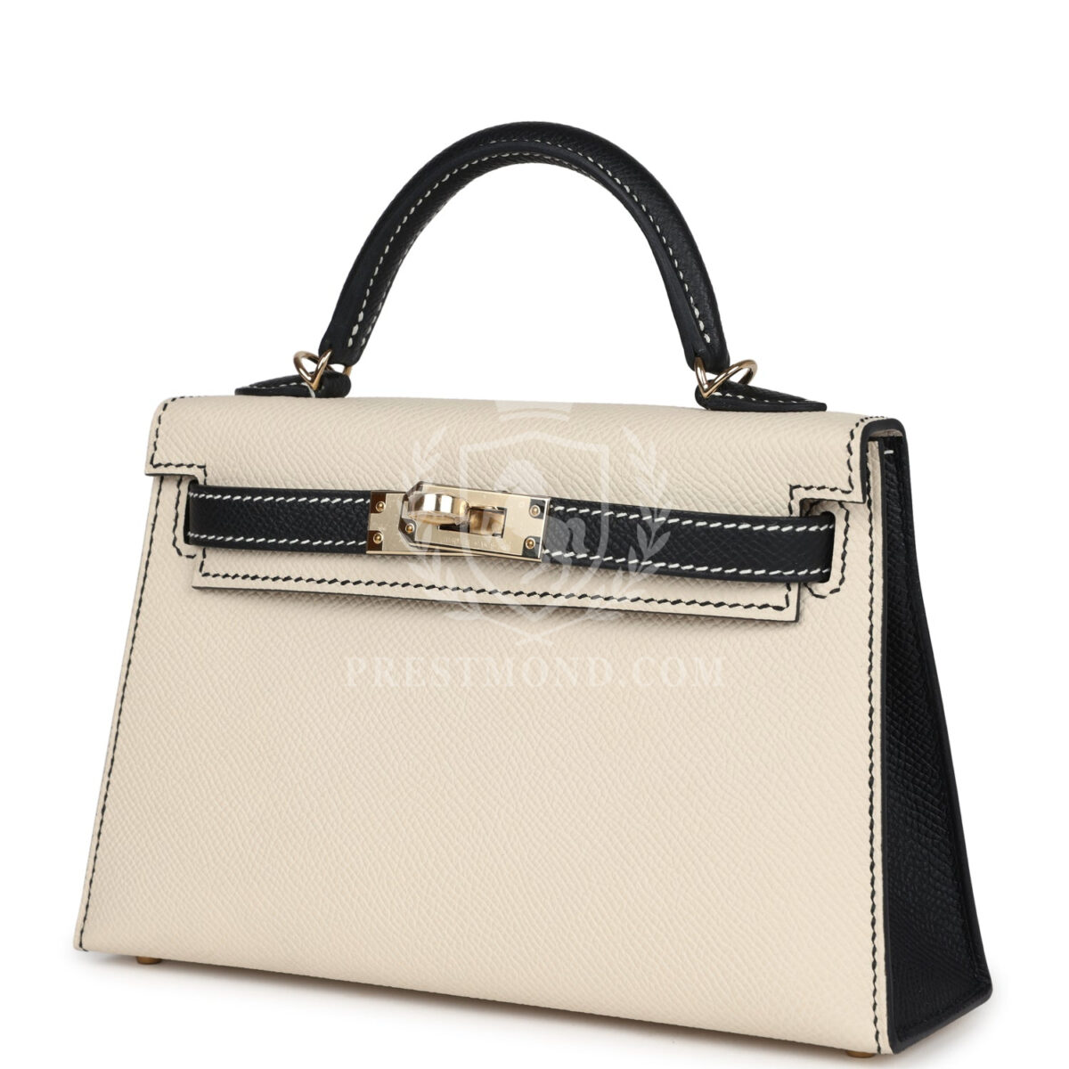Hermes Special Order (HSS) Kelly Sellier 20 Craie and Black Epsom PBHW — изображение 5