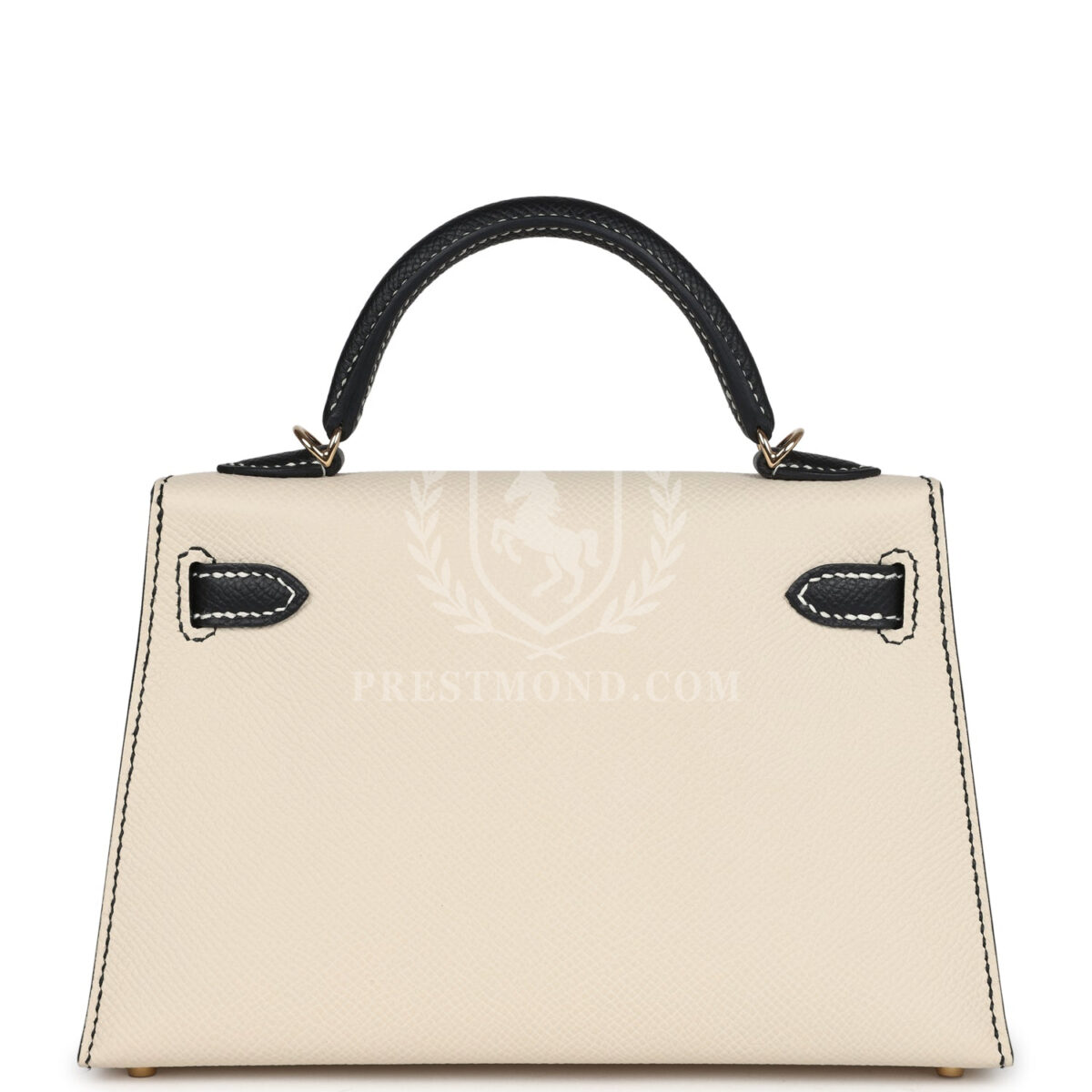 Hermes Special Order (HSS) Kelly Sellier 20 Craie and Black Epsom PBHW — изображение 4