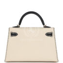 Hermes Special Order (HSS) Kelly Sellier 20 Craie and Black Epsom PBHW