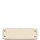 Hermes Special Order (HSS) Kelly Sellier 20 Craie and Black Epsom PBHW