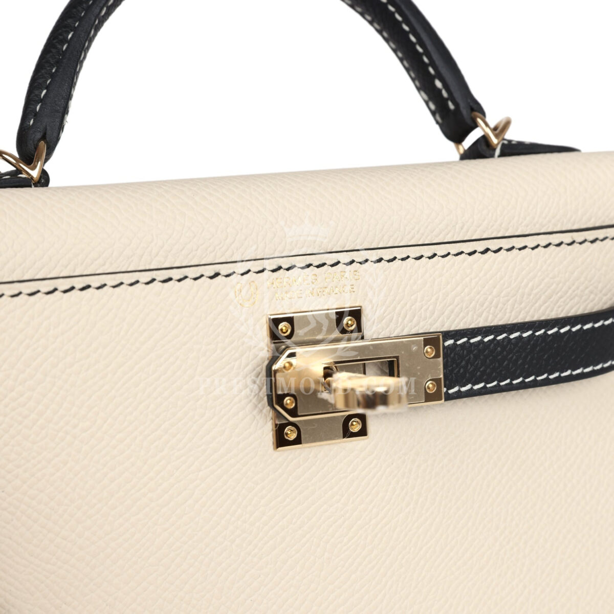 Hermes Special Order (HSS) Kelly Sellier 20 Craie and Black Epsom PBHW — изображение 7