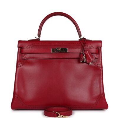 Hermes Ghillies Kelly Retourne 35 Rubis Tadelakt PBHW