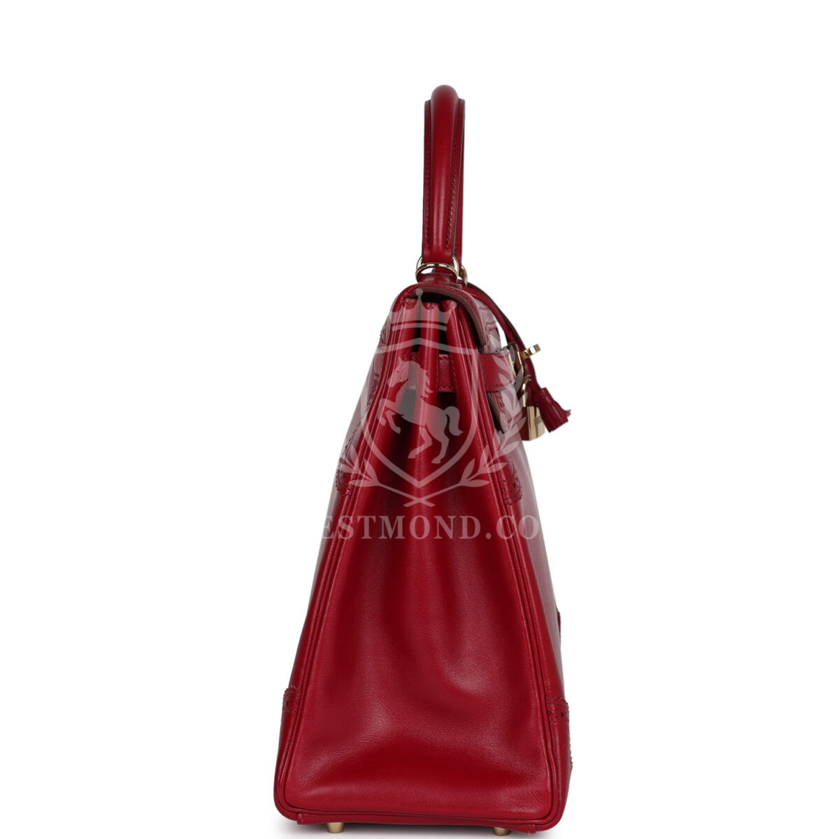 Hermes Ghillies Kelly Retourne 35 Rubis Tadelakt PBHW — изображение 3