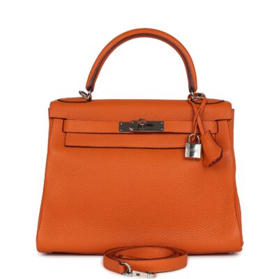 Hermes Special Order (HSS) Kelly Retourne 28 Orange Togo PHW