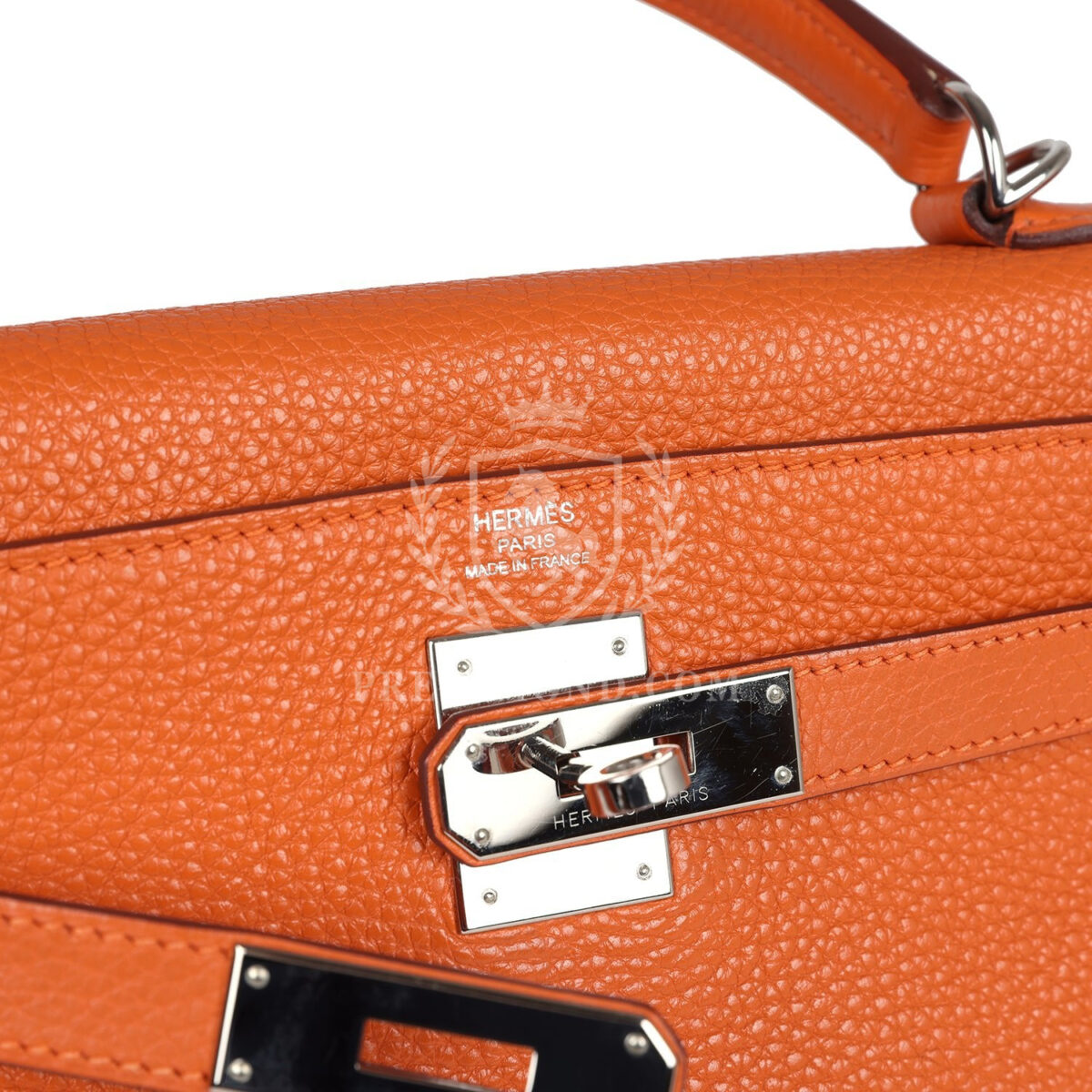 Hermes Kelly Retourne 28 Orange Togo PHW — изображение 7