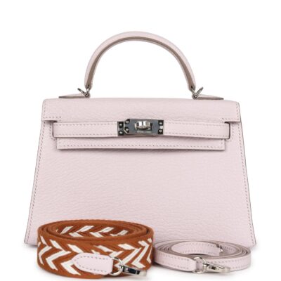 Hermes Kelly Sellier 20 Mauve Pale Chevre PHW