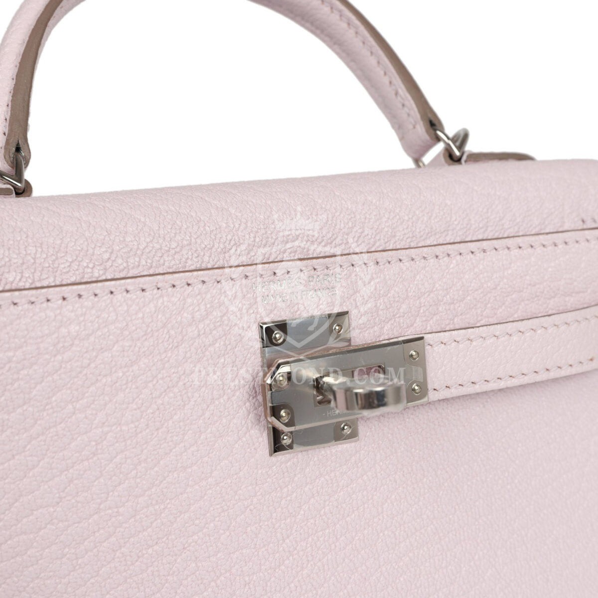Hermes Kelly Sellier 20 Mauve Pale Chevre PHW — изображение 7