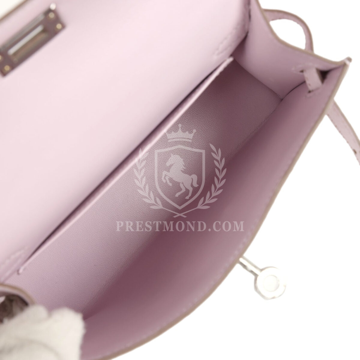 Hermes Kelly Sellier 20 Mauve Pale Chevre PHW — изображение 8