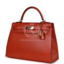 Hermes Kelly Sellier 32 Terre Battue Tadelakt GHW